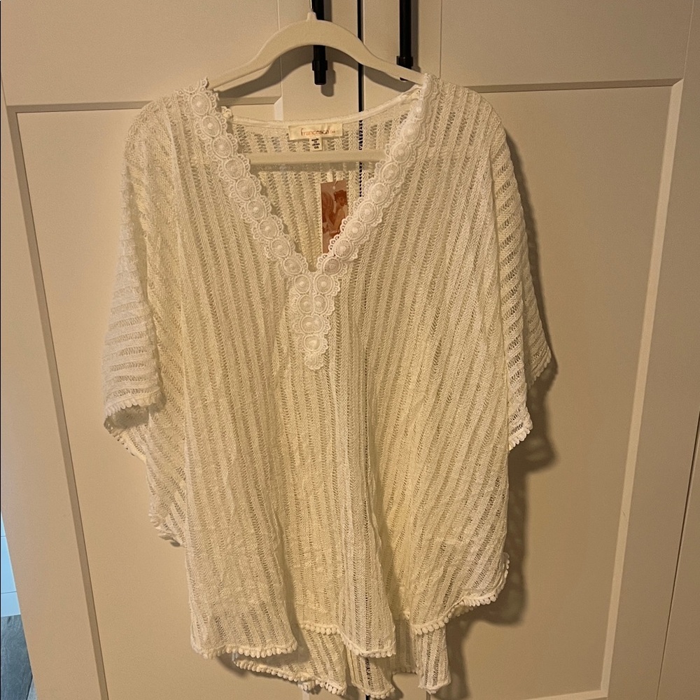 Francesca's Collections White Textured Coverup